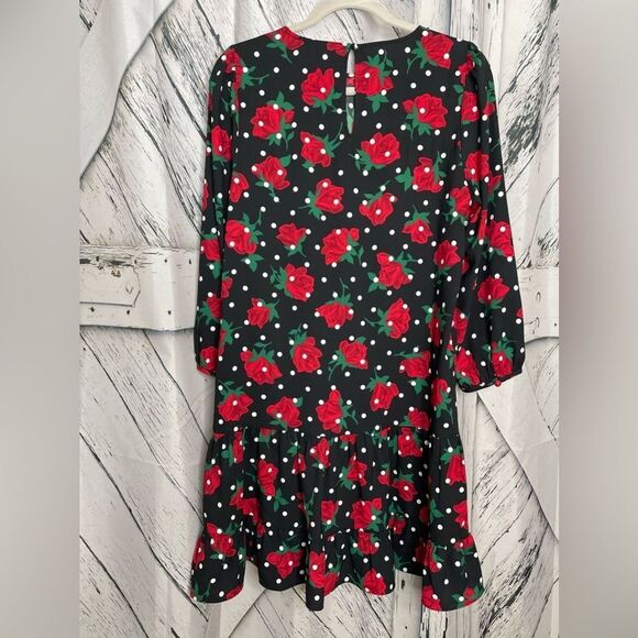 Kate Spade Rose Dot Shift Dress M - Picture 5 of 9